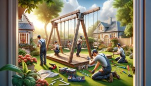 Swing set installation