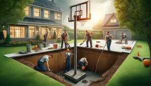 Professional In-Ground Basketball Hoop Installation